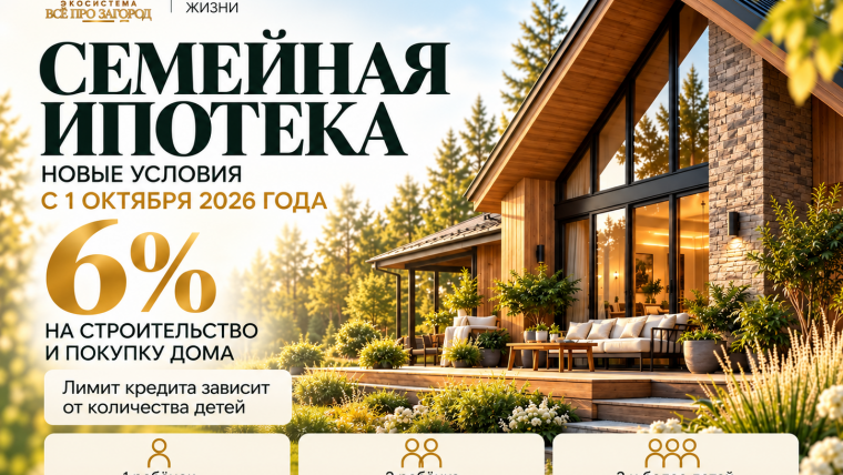 🏡   СЕМЕЙНАЯ ИПОТЕКА С 1 ОКТЯБРЯ: ЧТО ИЗМЕНИЛОСЬ ДЛЯ ИЖС?